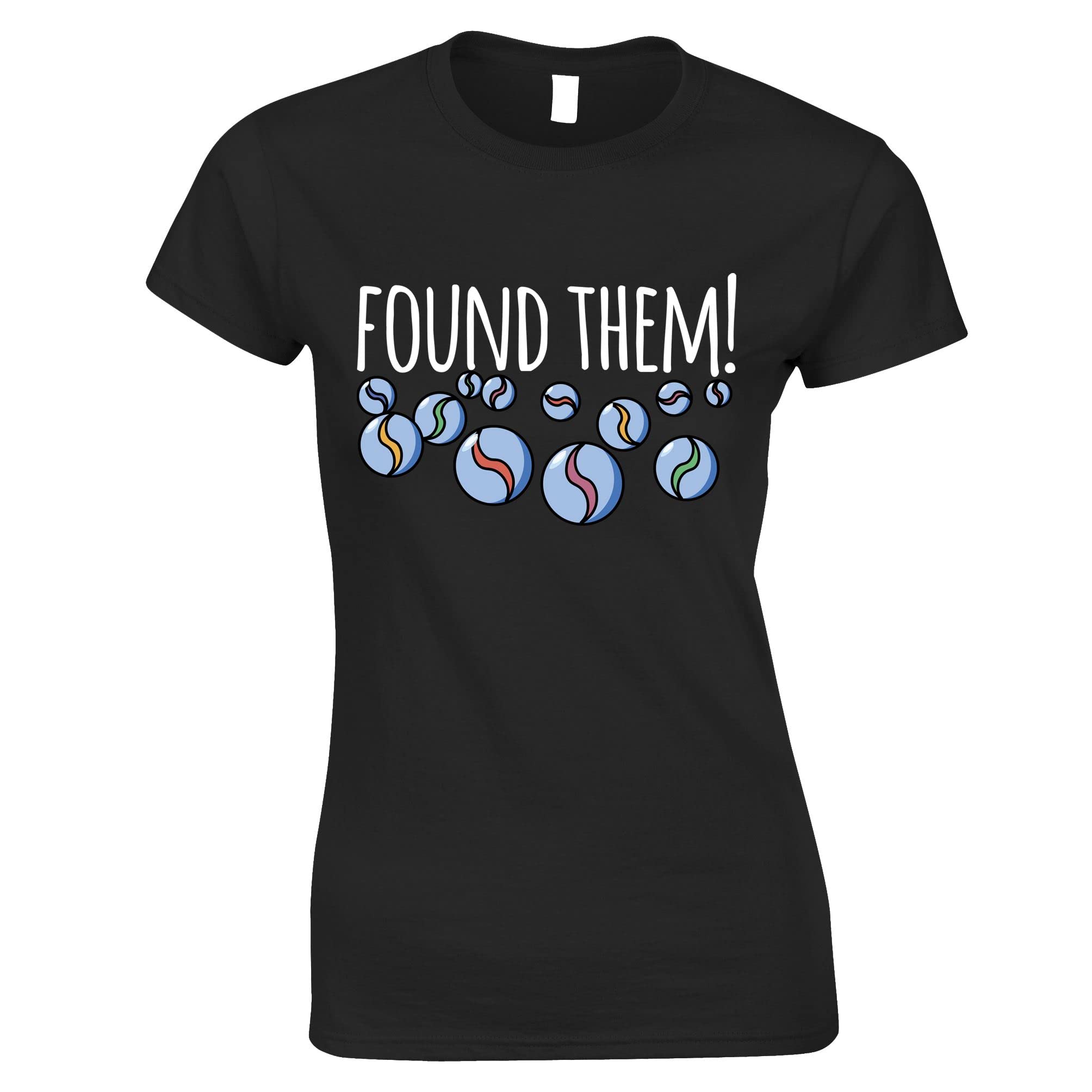 Tim And Ted Found Them Marbles Women's Graphic T-Shirt - Casual Funny Saying Tee for Everyday Wear & Gifts