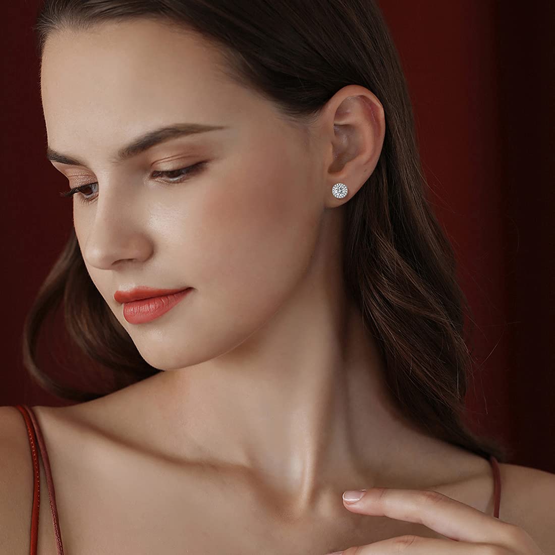 14K Yellow Gold Plated Sterling Silver Round Cut Clear Cubic Zirconia Small Hinged Cartilage Hoop Earrings - Dainty Huggie Tiny Loops for Women (13mm) | Perfect for Everyday Wear, Gifts & Special Occasions