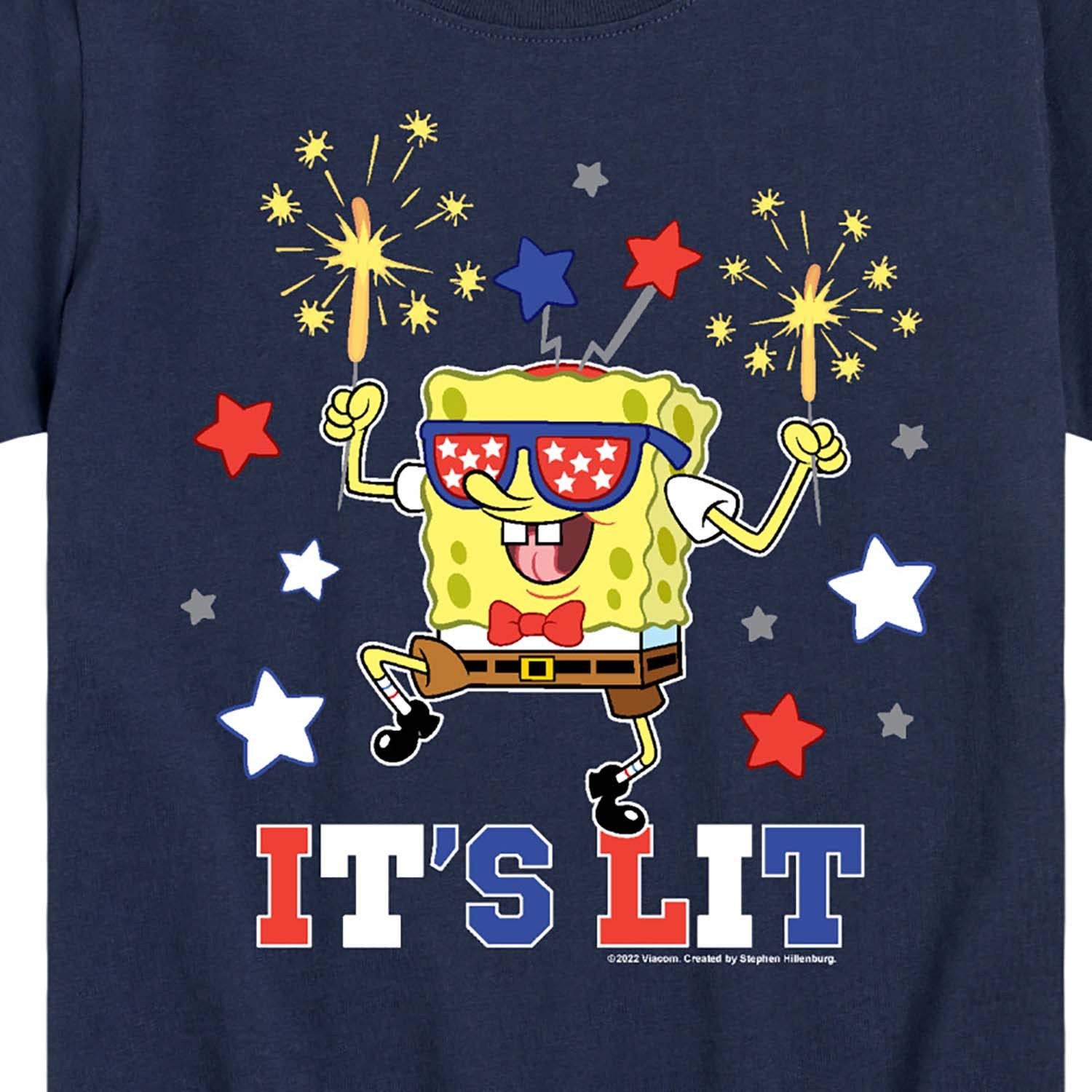 HYBRID APPAREL Spongebob Squarepants Graphic T-Shirt for Toddlers & Kids - Fun Cartoon Tee for Playdates, School & Birthday Parties