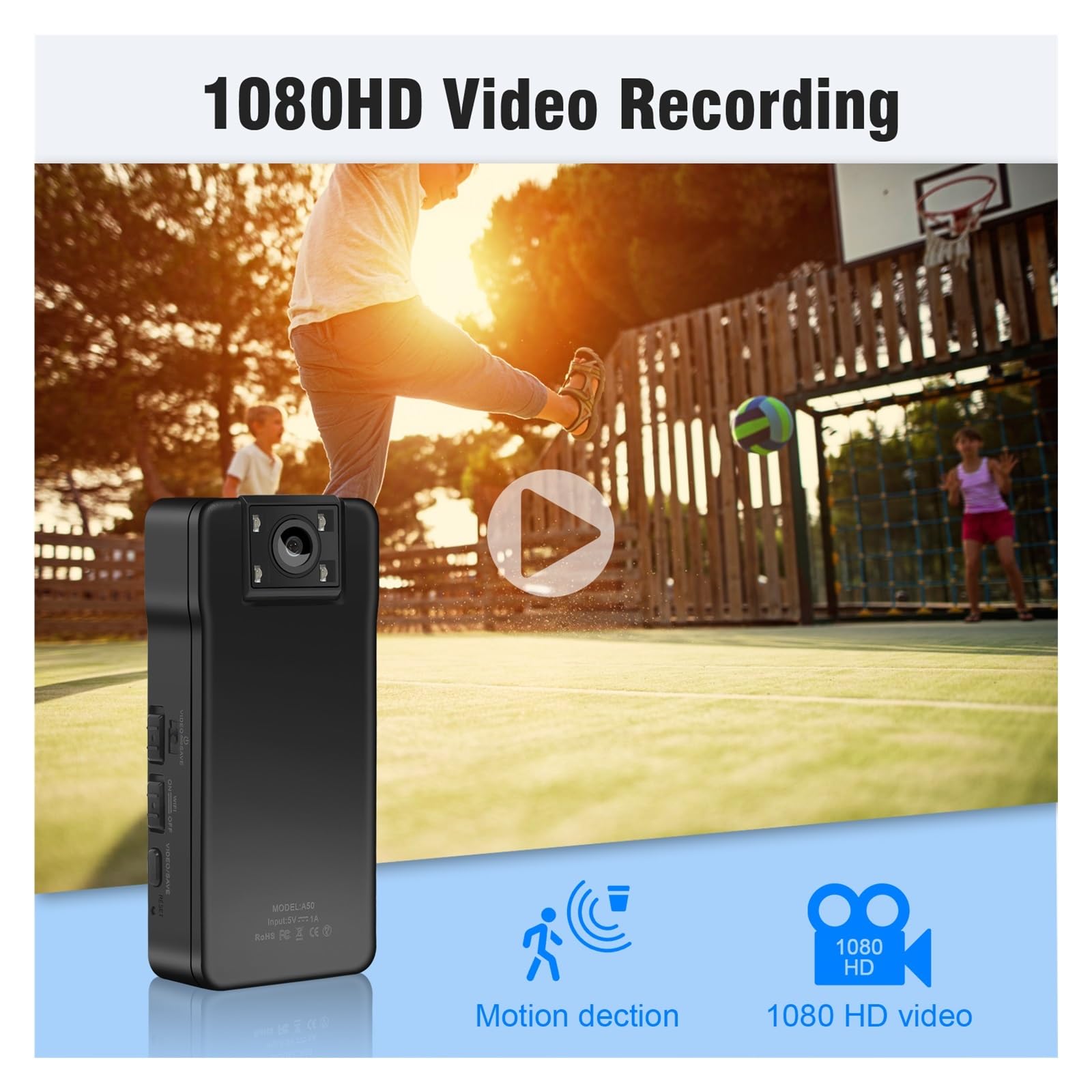 4K Action Camera with Night Vision & WiFi - Waterproof Sports Camera, 1080P Full HD Video, Supports 256GB SD/TF Card - Perfect for Vlogging, Travel, and Outdoor Adventures