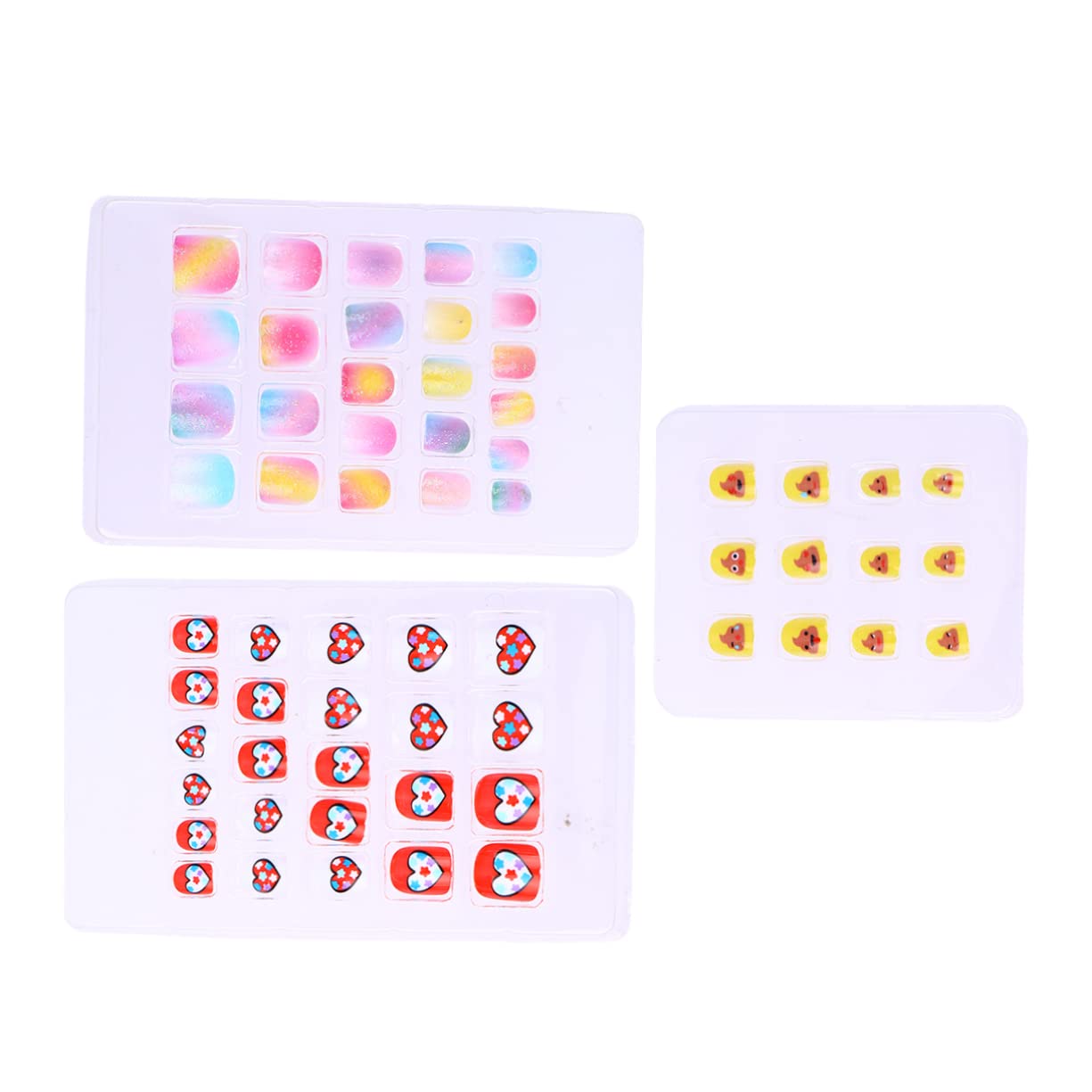 60pcs Minkissy Fake Stick on Nails for Girls - Kids Nail Stickers, Acrylic False Nails & Nail Decals | Perfect for Birthday Parties, Playdates & Dress-Up Fun