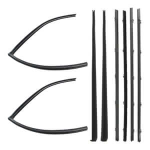 Chevy GMC 1967-1972 Beltline Molding & Glass Run Channel Kit - 8-Piece Set (Left & Right Hand) | Perfect for Classic Truck Restoration & Weatherproofing
