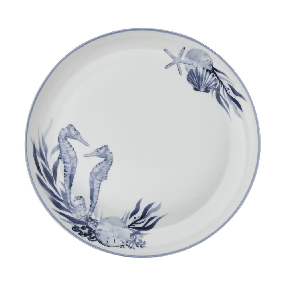 Premium Seahorse Bay Dinner Plate Set - Elegant Ceramic Plates for Dining, Entertaining & Special Occasions - 10.5