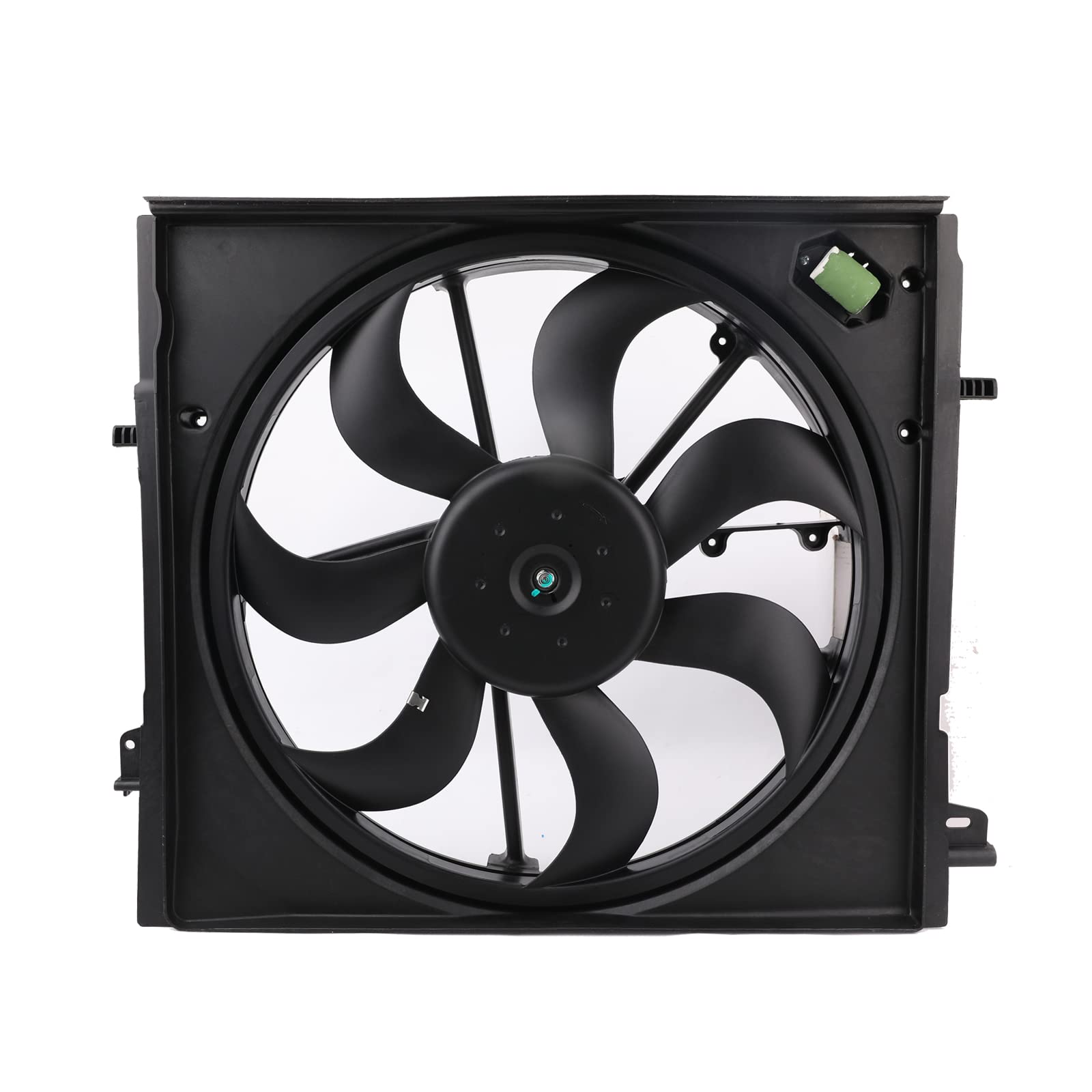 Nissan Rogue Sport Qashqai 2.0L Radiator Cooling Fan Assembly Replacement 2017-2022 - Compatible with OEM 21481-6MA0A, 21481-6MA0B - Electric Cooling Fan with Integrated Fan, Shroud & Motor - Perfect for Engine Overheating Prevention & Summer Driving