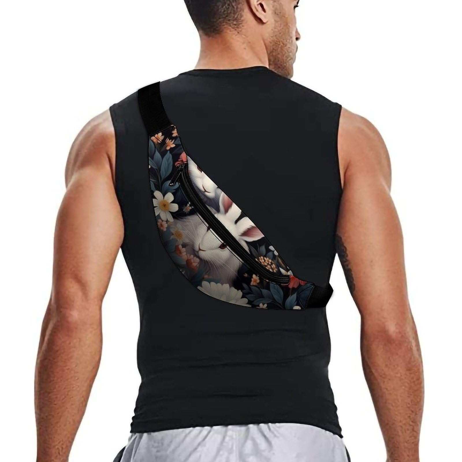 Stylish Adjustable Rabbit Flower Belt Bag - Crossbody Waist Pouch for Women & Men | Perfect for Travel, Festivals & Everyday Use