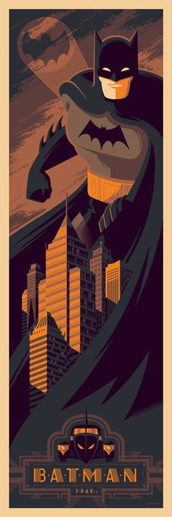 Vintage 1940s Batman Whalen Poster - Classic DC Comics Wall Art for Home, Office & Comic Book Fan Collections