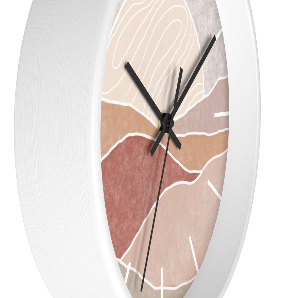 Silent Wall Clock with Sunset Modern Landscape Design - Battery Operated, No Ticking Noise - Perfect for Living Room, Bedroom, and Office Decor