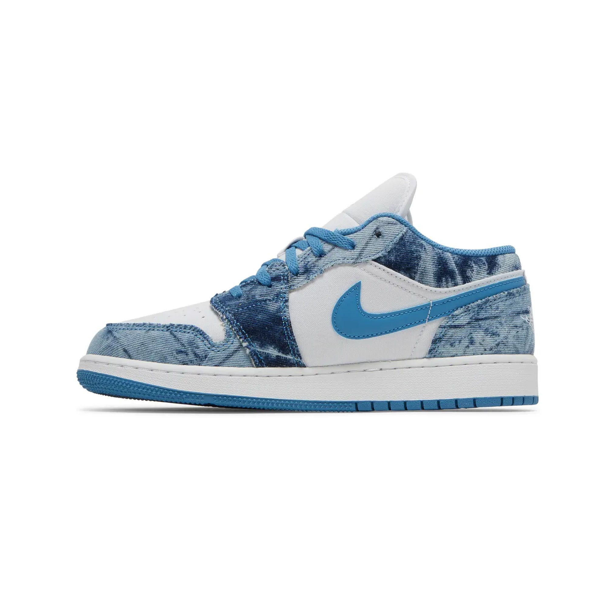 Air Jordan 1 Low 'Washed Denim' GS Sneakers for Girls (2022) - Comfortable Casual Basketball Shoes for School, Sports & Streetwear Fashion