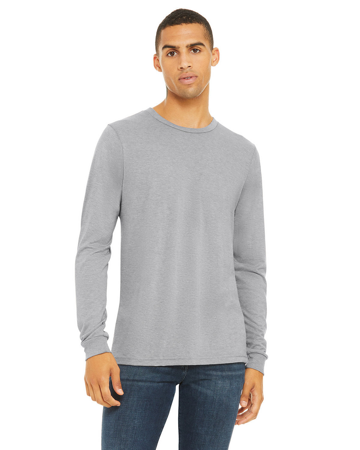 Bella + Canvas 3513 Unisex Triblend Long Sleeve T-Shirt - Soft Comfort Fit Crew Neck Tee for Men & Women - Perfect for Casual Wear, Layering & Everyday Outfits