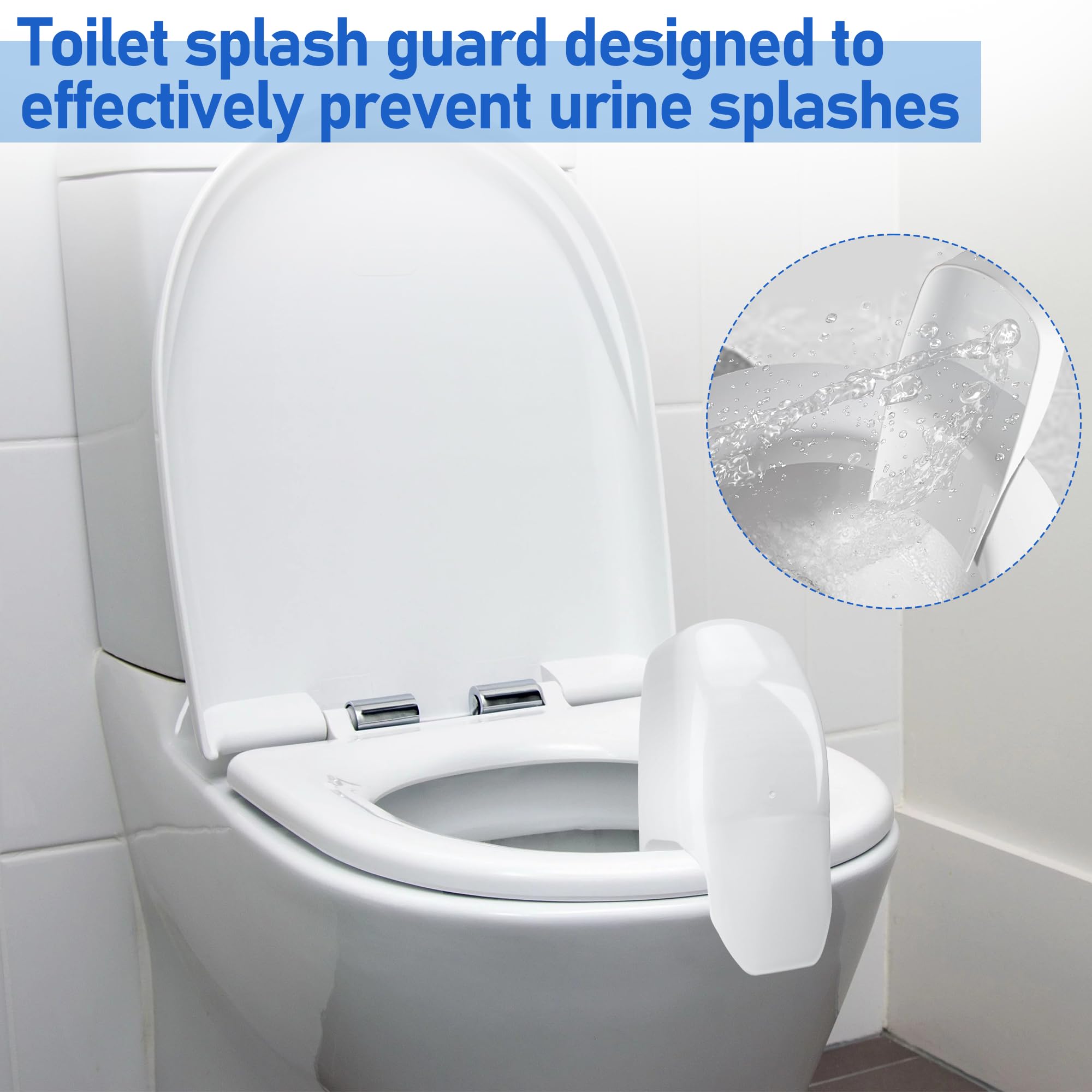 Toilet Splash Guard for Adults & Kids - Anti-Splash Urine Protector Fits Most Toilet Seats, Portable Pee Guard for Home Care & Disability Training - Perfect for Elderly Care, Child Potty Training & Public Restrooms