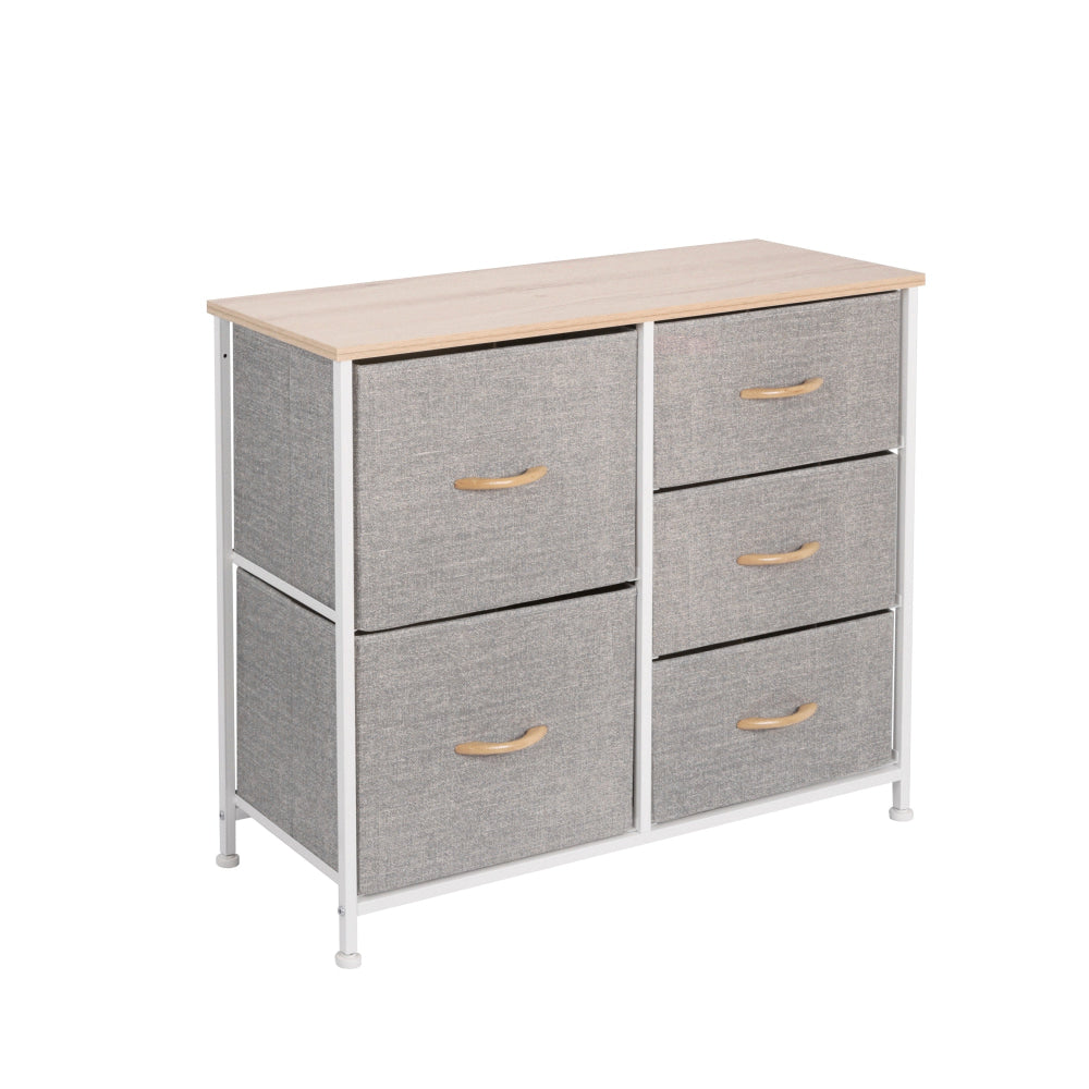 5-Tier Wooden Chest of Drawers Storage Cabinet - Organizer for Bedroom, Closet & Office - Space-Saving Furniture for Home Organization