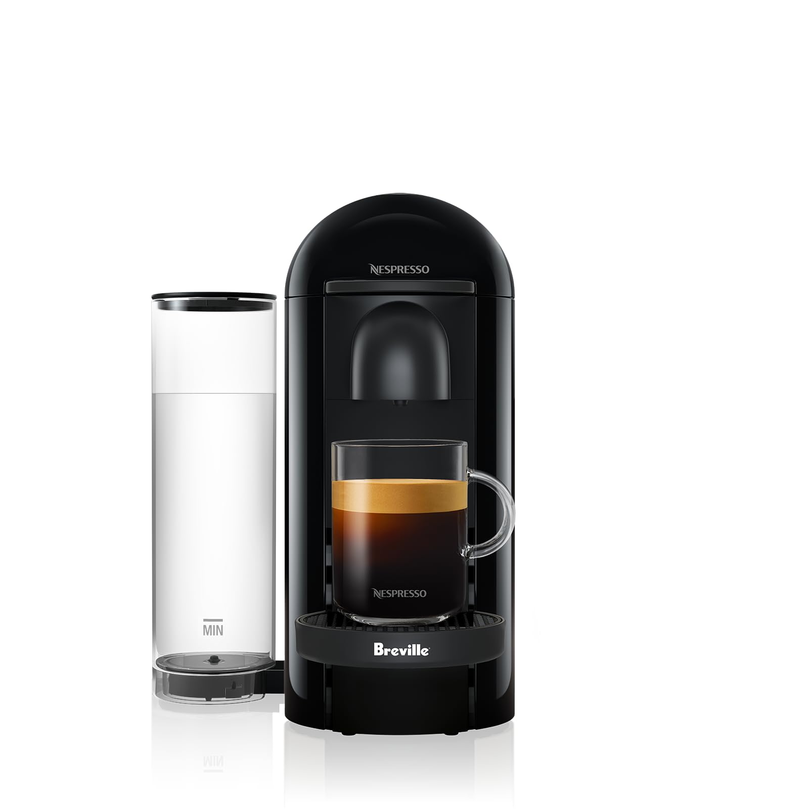 Breville Nespresso Vertuo Plus Coffee & Espresso Machine - Ink Black | Single-Serve Pod Brewer for Home & Office Use | Perfect for Espresso, Coffee & Latte Lovers