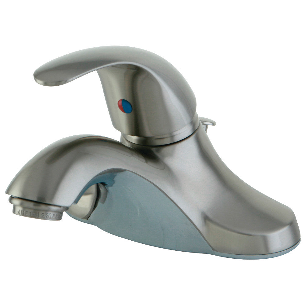 Kingston Brass KB6548 Single Handle 4-inch Centerset Bathroom Faucet - Modern Water-Saving Design for Sink Vanity & Powder Room Installation