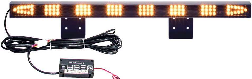 PM 778A Amber 35 LED Sequential Directional Light Bar - High Visibility for Emergency Vehicles & Off-Road Trucks