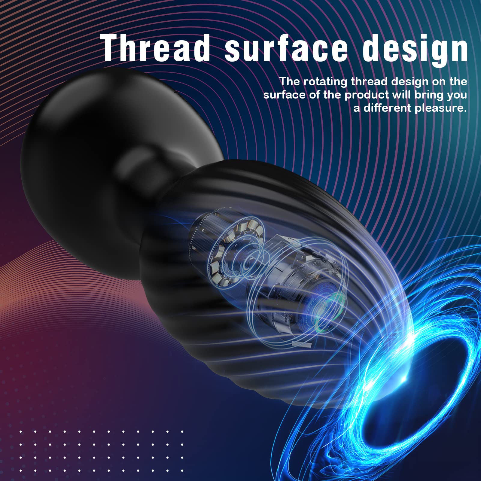 7-Speed Rotating & Vibrating Anal Plug with Remote Control - Adult Sex Toy for Men & Women - Perfect for Couples Play, Solo Exploration & BDSM Scenes