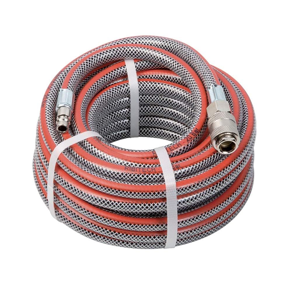 10M PVC Air Hose with Fittings - High Pressure Flexible Air Hose for Pneumatic Tools, Inflators, Compressors - Ideal for Workshops, Garages, and DIY Projects
