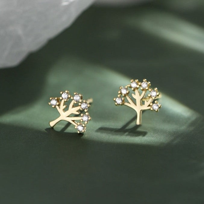 Tree of Life Stud Earrings - Sterling Silver Dainty Earrings for Women | Spiritual Jewelry Gift for Her | Perfect for Everyday Wear & Special Occasions