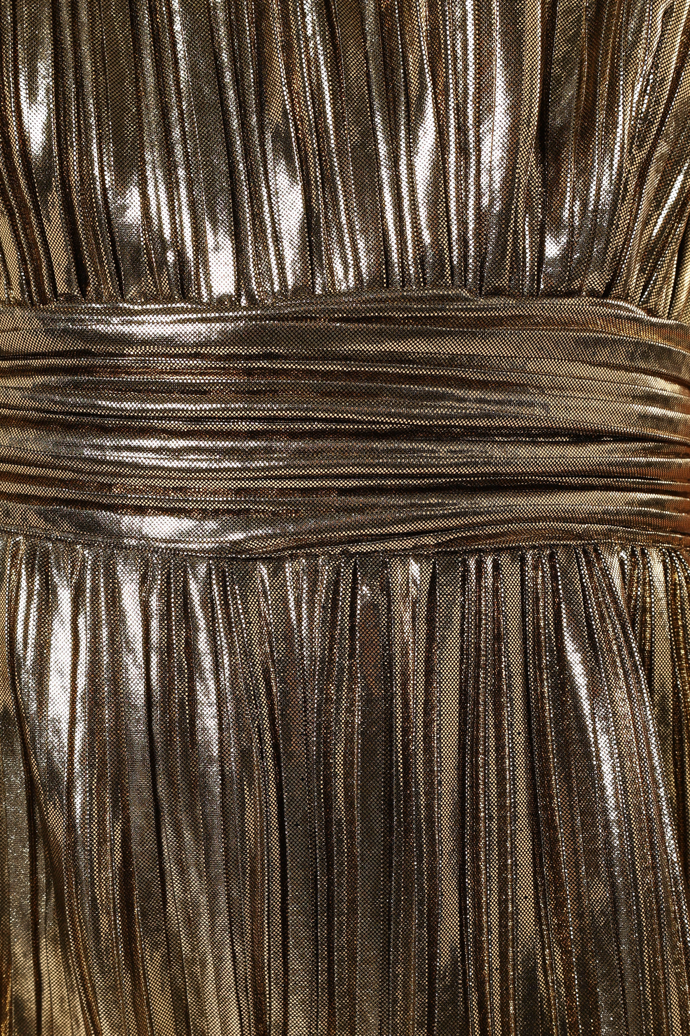 Stylish Kerry Pleat Jumpsuit in Gold - Perfect for Parties, Weddings & Evening Events | Women's Fashion