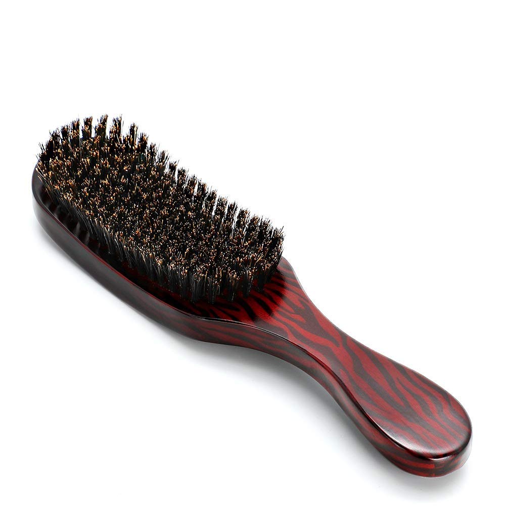 Natural Boar Bristle Paddle Hair Brush with Beech Wood Handle - Detangling Styling Brush for Men & Women with Long, Short, Thick, Thin, Curly, Frizzy, Wavy, Dry or Damaged Hair - 9.5 Inch - Perfect for Daily Hair Care, Salon Styling & Travel
