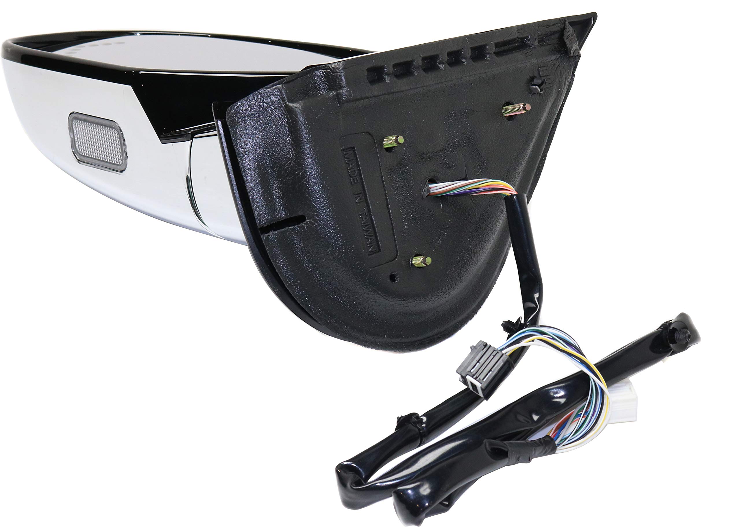 Garage-Pro Heated Power Glass Side Mirror with In-Glass Signal Light - Compatible with 2007-2008 Chevrolet Tahoe, 2007-2008 GMC Yukon, 2007-2014 Cadillac Escalade (Driver Side) - Perfect for Winter Driving & Enhanced Safety