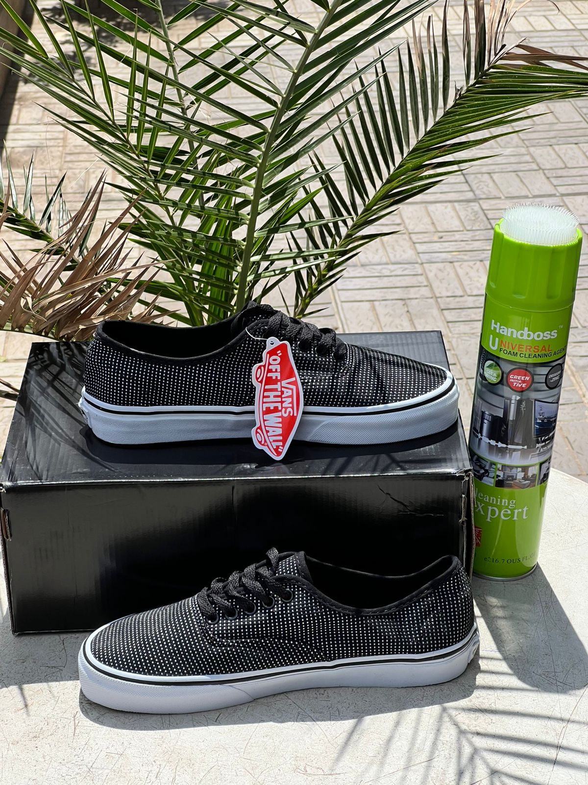 Vans Black & White Polka Dot Canvas Sneakers for Women & Men - Classic Slip-On Shoes for Casual Wear, Skateboarding & Street Style Fashion
