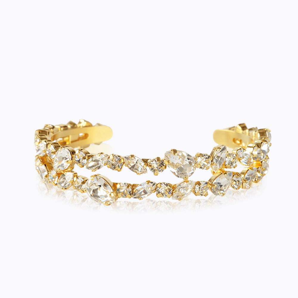 Gabriella Crystal Bangle Bracelet for Women - Elegant Rhinestone Fashion Jewelry for Parties, Weddings & Special Occasions