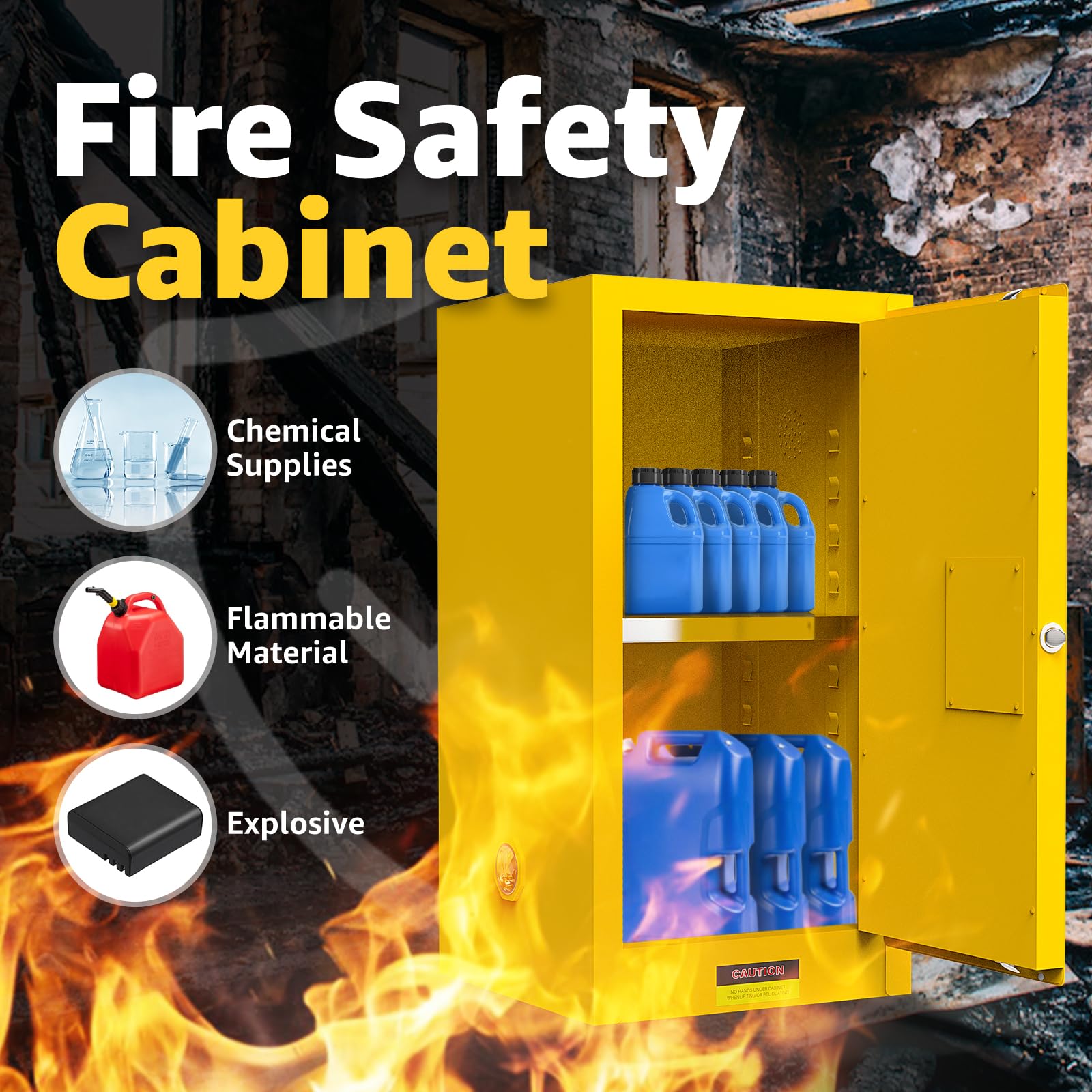 25 Gallon Flammable Storage Cabinet - 18