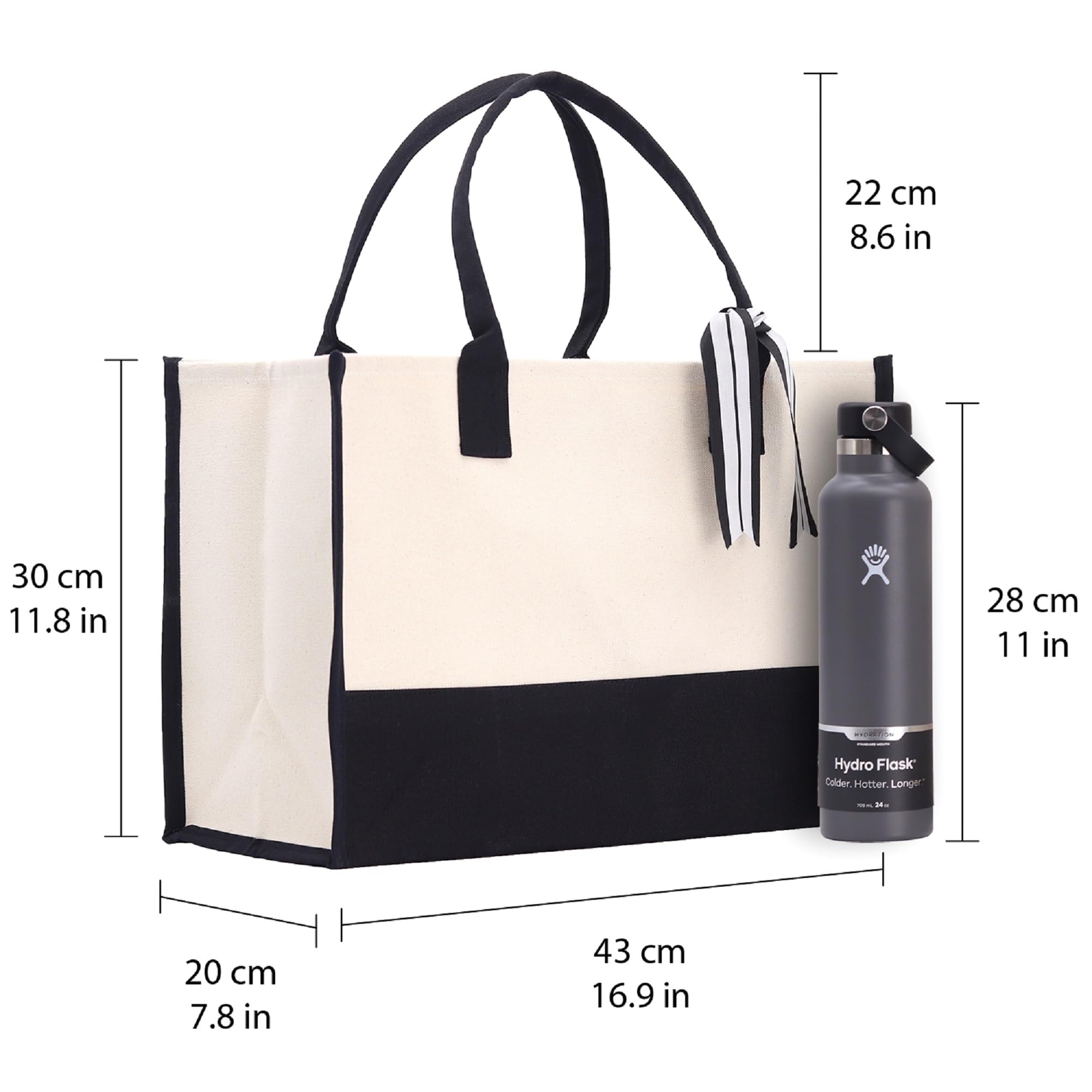 VANESSA ROSELLA Cotton Canvas Tote Bag - Stylish Grandma Gift, Durable Shopping Bag for Women | Perfect for Groceries, Beach Trips & Daily Use