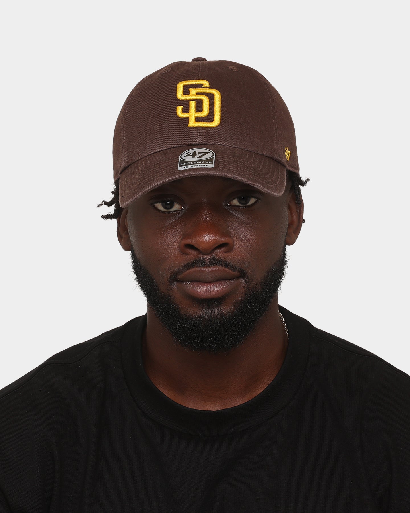 47 Brand San Diego Padres Clean Up Adjustable Strapback Hat - Brown Baseball Cap for Men & Women - Perfect for Games, Outdoor Activities & Casual Wear