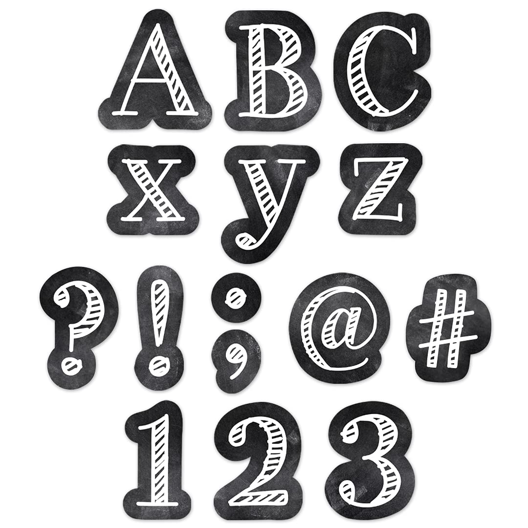 CTP Chalkboard Punch-Out Letters for Classroom & Homeschooling – Essential Back to School Supplies by Creative Teaching Press – Perfect for Bulletin Boards, DIY Projects & Learning Activities