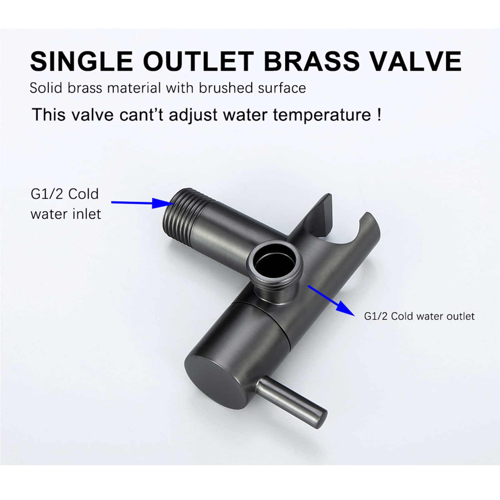 YHJZSM Brushed Nickel Handheld Bidet Sprayer for Toilet - Solid Brass Single Handle Valve with Galvanized Shower Kit - Perfect for Bathroom Renovation & Hygienic Cleaning