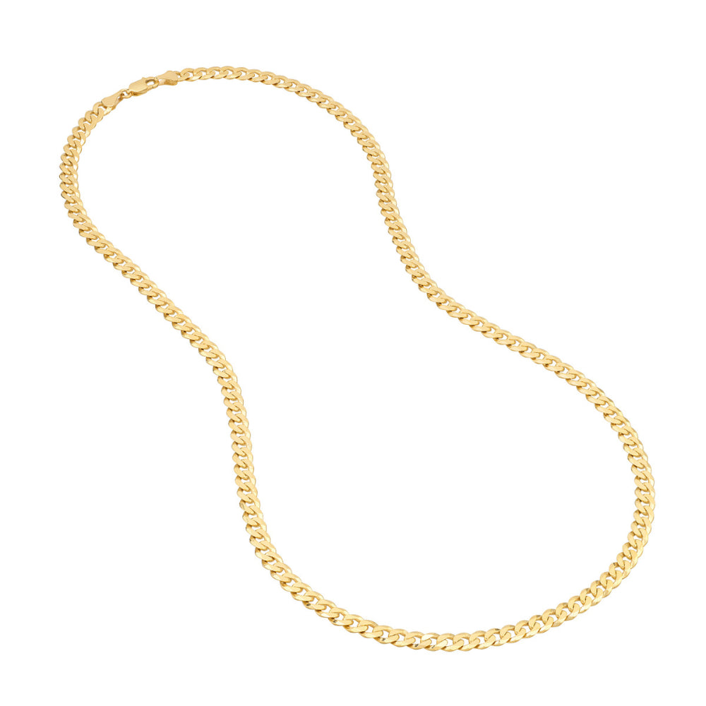 14K Gold Cuban Link Chain Necklace for Men & Women - 22