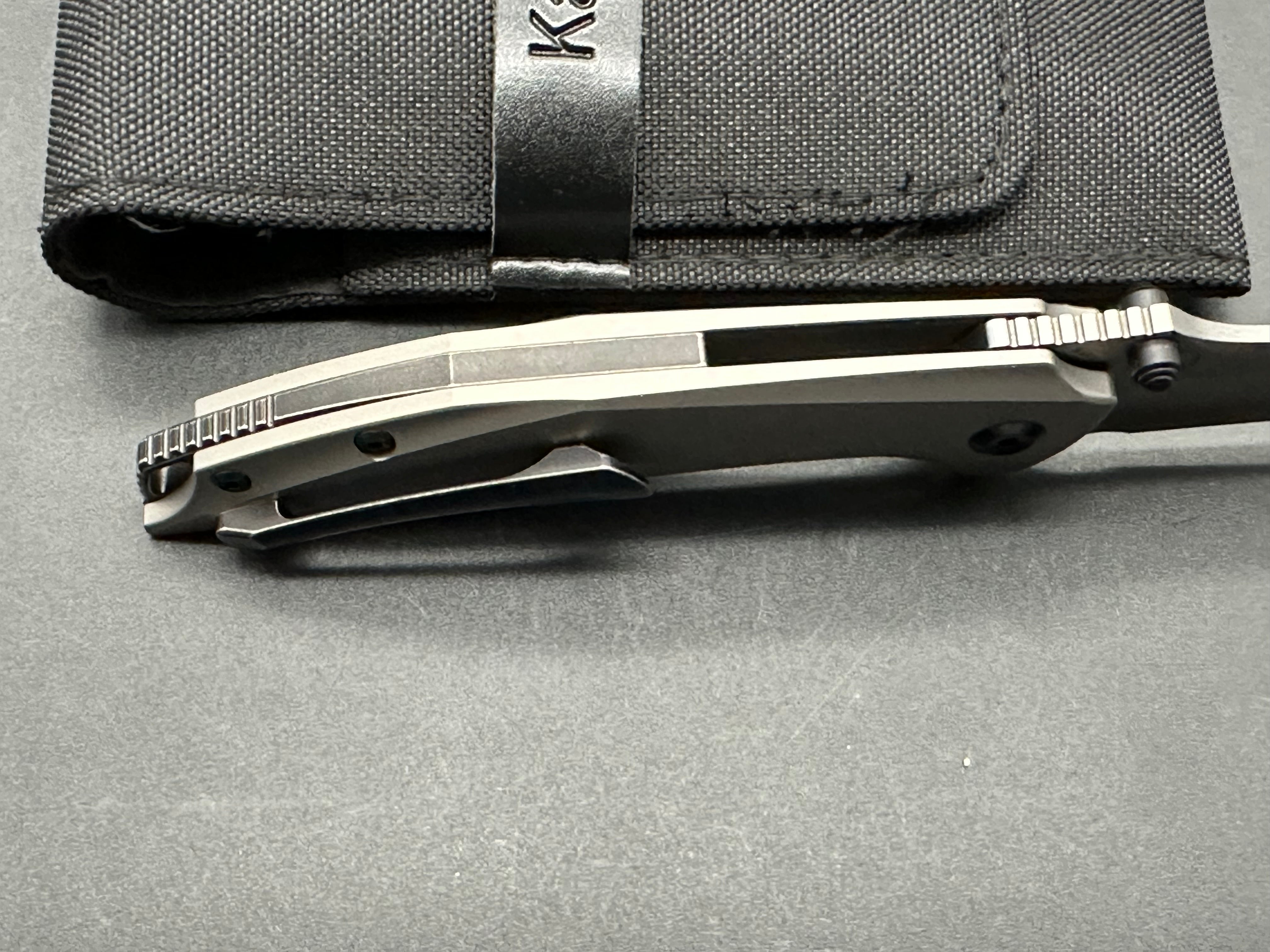 KANSEPT BAKU Titanium Folding Knife with S35VN Plain Edge - EDC Pocket Knife for Outdoor Camping, Hiking & Survival Gear