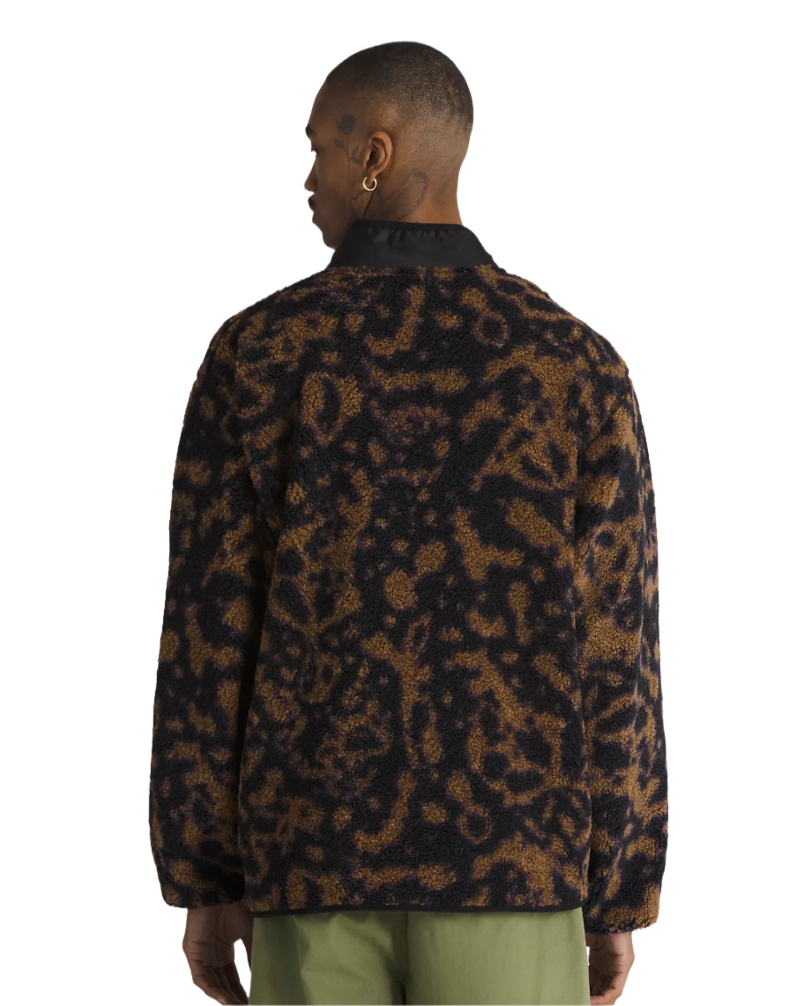 VANS Debrusk Loose Sherpa Jacket for Men & Women - Sepia/Black Fleece Coat - Warm Winter Outerwear for Casual Wear & Street Style Fashion