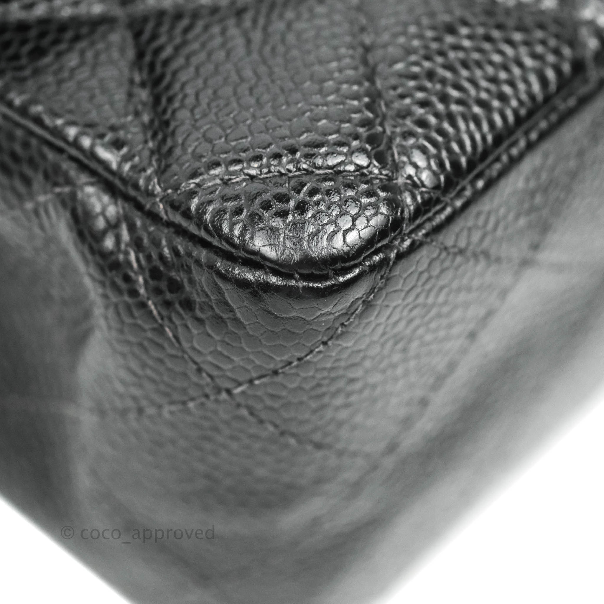 Chanel Classic M/L Medium Double Flap Bag in Black Caviar Leather with 24K Gold Hardware - Luxury Handbag for Women, Perfect for Parties, Work & Special Occasions