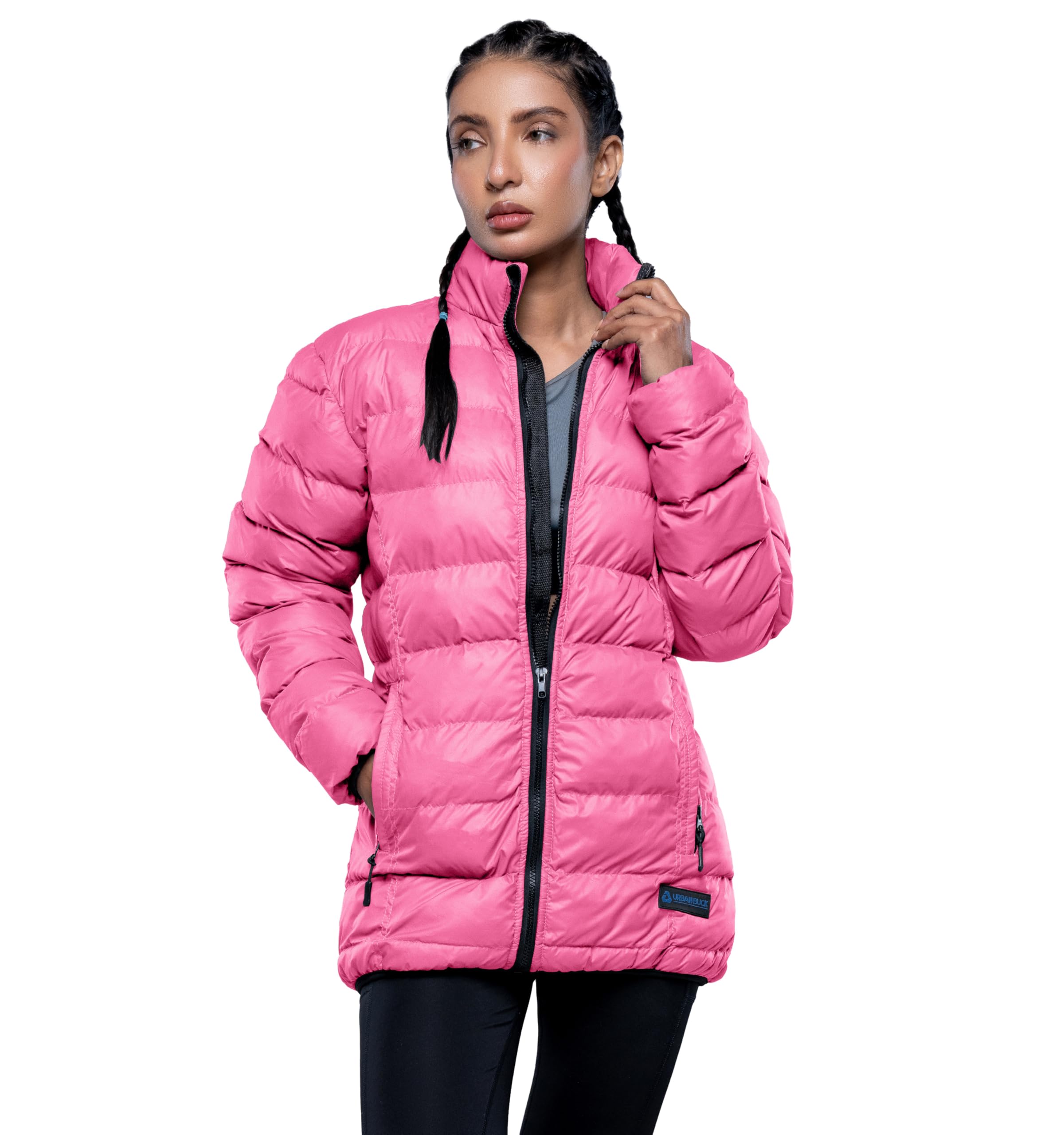 32 Degrees Women's Lightweight Packable Puffer Jacket with Hood - Quilted Winter Coat, Foldable Warm Puffer Coat for Outdoor Activities, Travel & Daily Commute