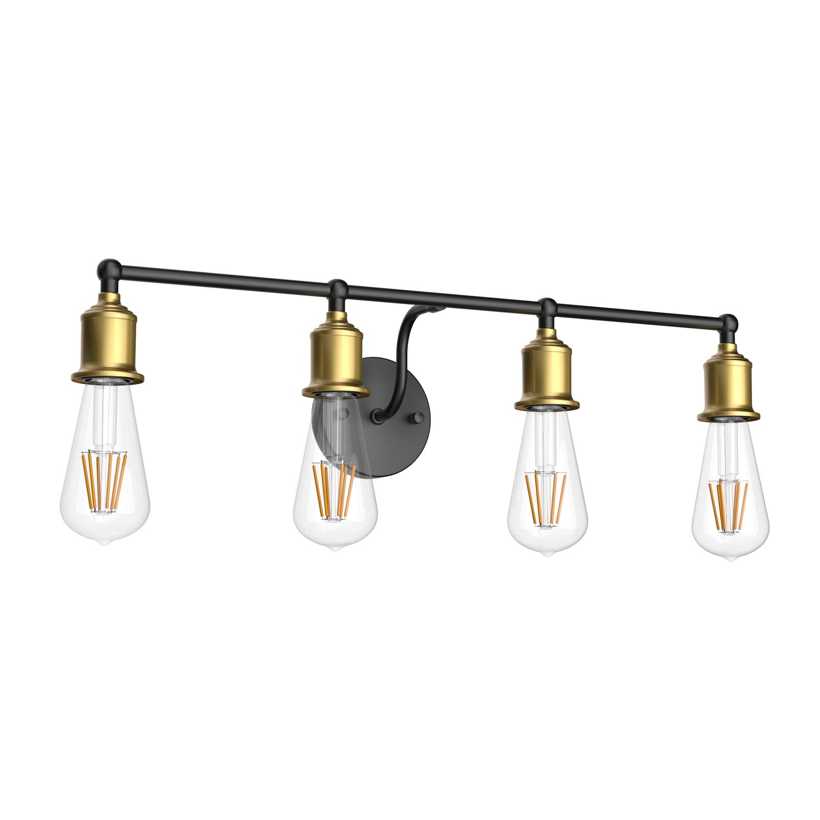 Aipsun Black Gold Bathroom Vanity Light - Farmhouse Mirror Lighting for Home Decor