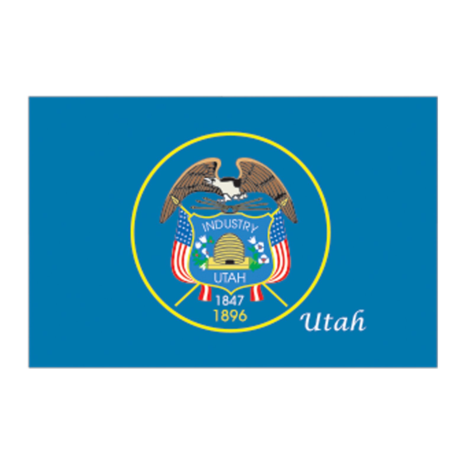 USA State Flag Refrigerator Magnets - 3-Pack Utah UT Design, Strong Magnetic Hold for Fridge, Office & Home Decor - Perfect for Kitchen Organization, School Projects & Travel Souvenirs
