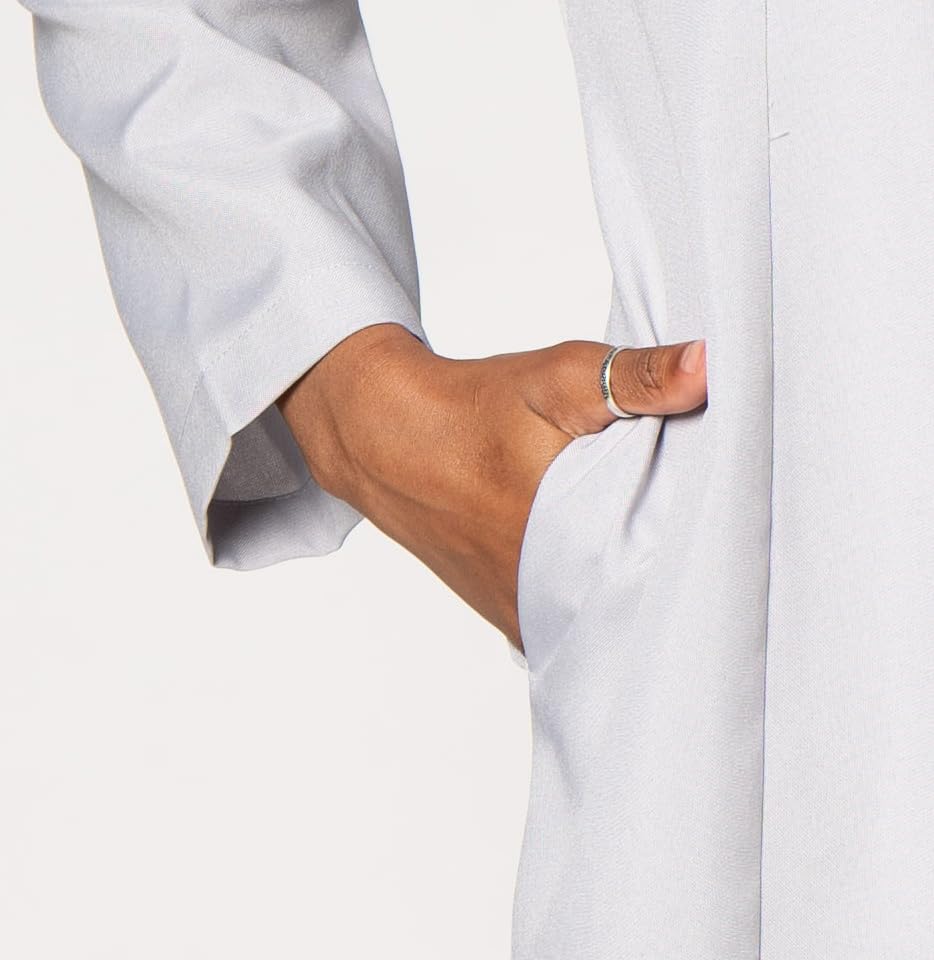 Elegant Button Down Dress with Layered Collar - Mid-Length Church Choir Dress for Women | Perfect for Usher Uniform, Sunday Service & Formal Occasions | Style G11721