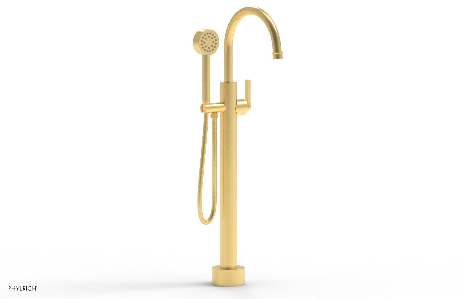 HEX MODERN Low Floor Mount Tub Filler with Lever Handle & Hand Shower - Model 501 47 03 | Perfect for Modern Bathroom Renovations & Spa-Like Shower Experiences