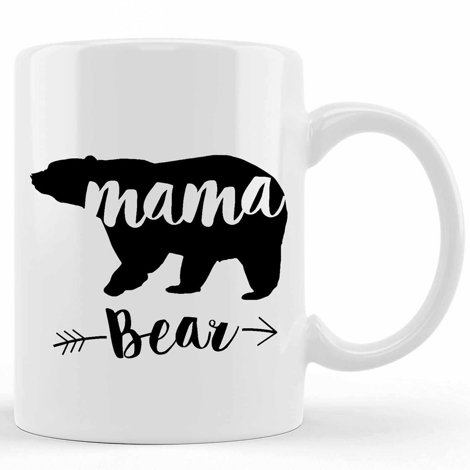 Personalized Mama Bear Ceramic Coffee Mug - Cute Mother's Day Gift for Mom, Grandma, or Wife - Perfect for Tea, Hot Chocolate & Coffee Lovers - Funny Novelty Tea Cup for Home, Office & Gifting