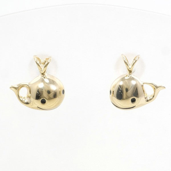 14K Yellow Gold Enamel Earrings for Women - Elegant Dangle Drop Earrings for Party, Wedding & Everyday Wear