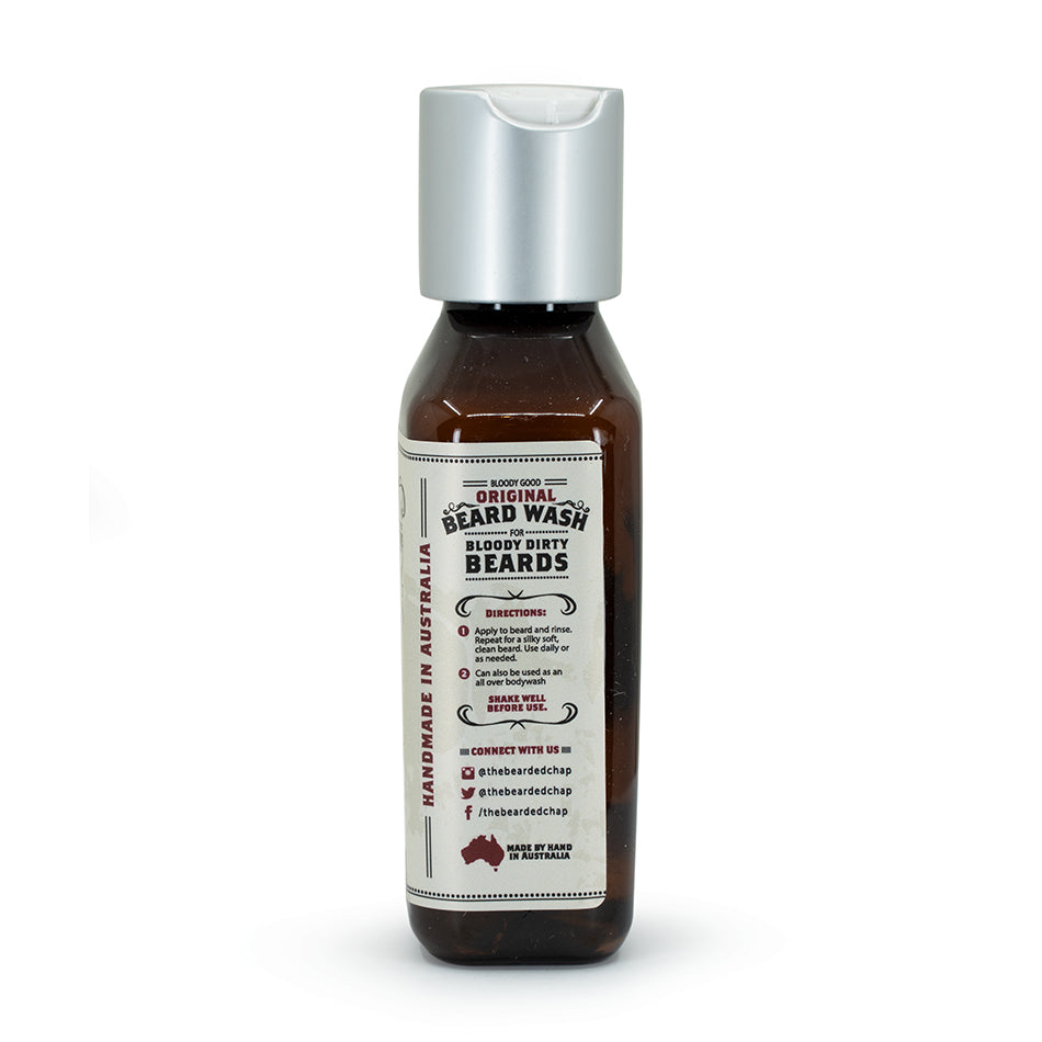 Premium Travel-Sized Beard Wash for Men - Natural & Gentle Cleansing Formula - Perfect for On-the-Go Grooming, Camping & Business Trips