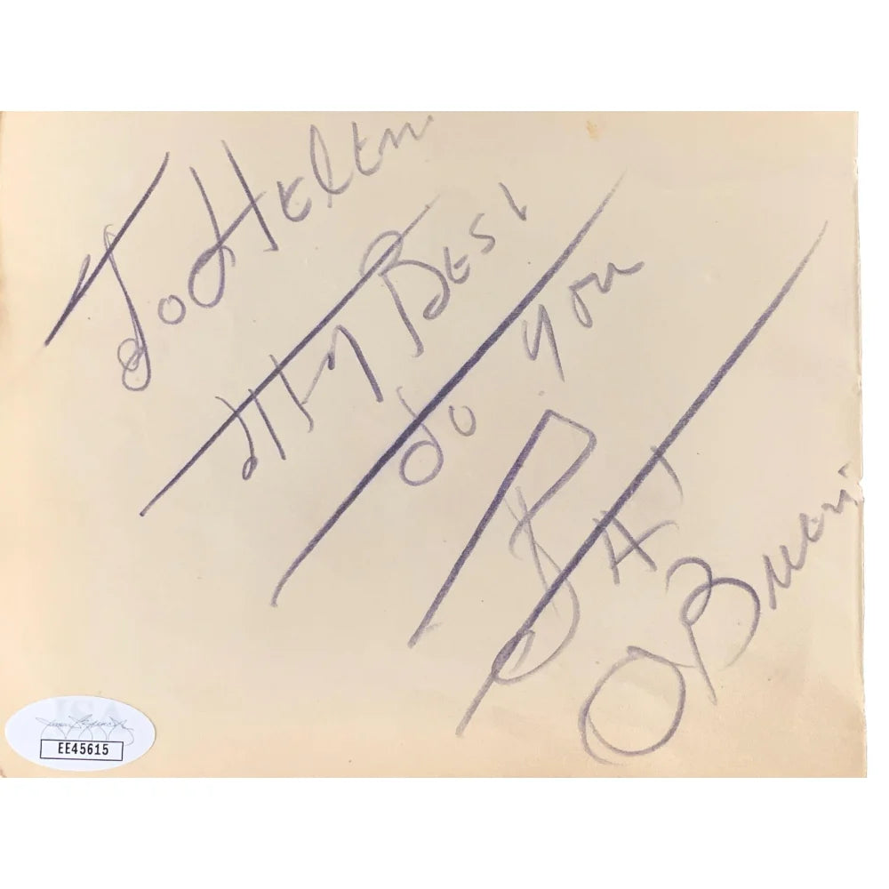 Dick Powell & Pat O'Brien Dual Signed Album Page - Authentic JSA COA Autograph - Perfect for Movie Memorabilia Collectors & Classic Film Fans