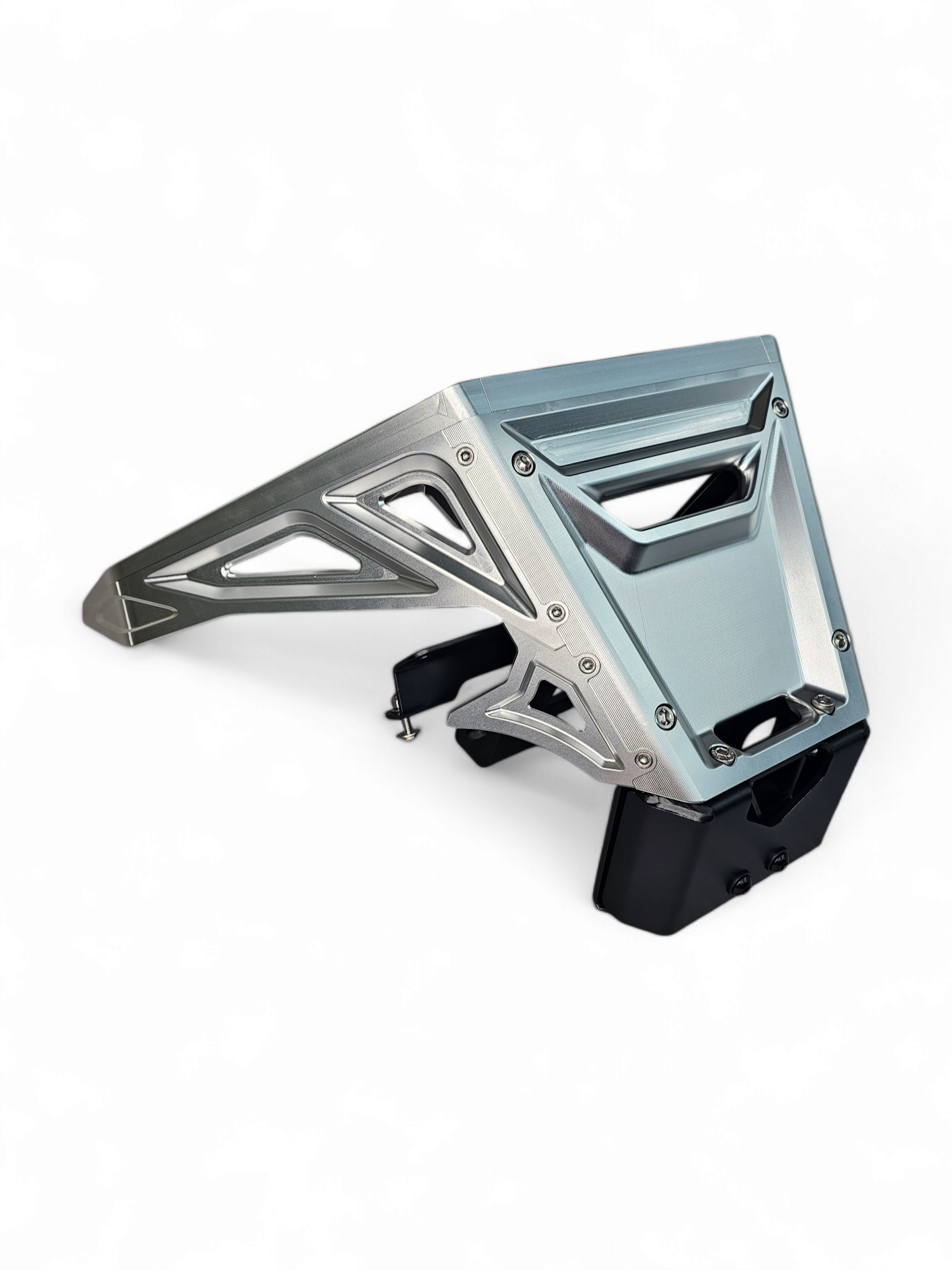 Can Am X3 Maverick Front Winch Bumper (2017-2024) - Machined Billet Aluminum, Clear Anodized Finish - FWB210036 - Perfect for Off-Roading & Trail Adventures