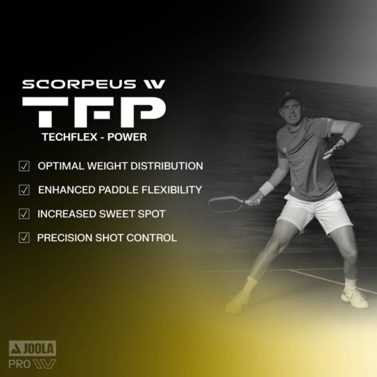 JOOLA Collin Johns Scorpeus Pro IV Pickleball Paddle - Premium Carbon Fiber Surface for Power & Control | Demo Rental Available | Perfect for Tournament Play & Competitive Matches