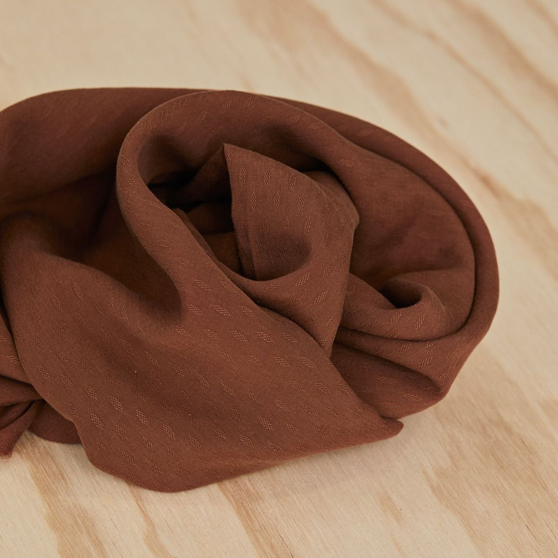 Light Diamond Jacquard Fabric with TENCEL™ Fibers in Pecan & Milk Colors - Perfect for Luxury Home Decor, Upholstery & Fashion Design