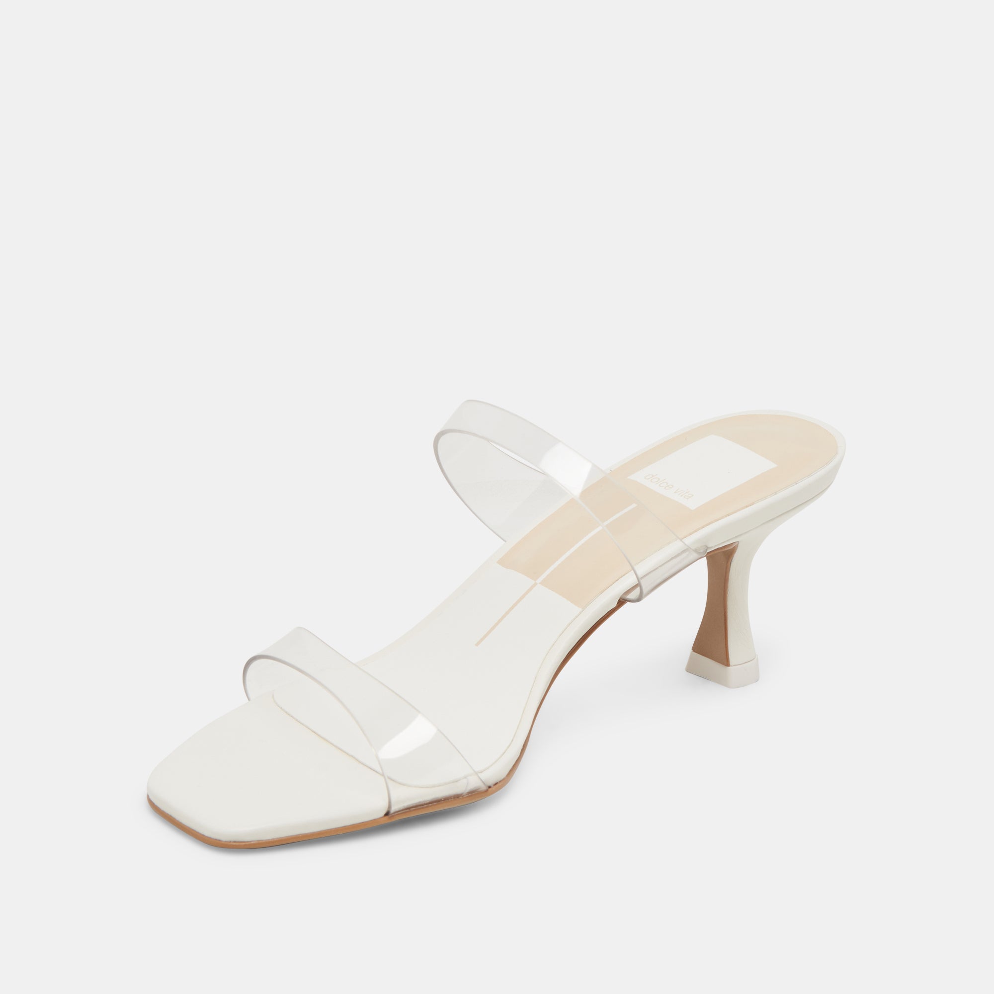 GENORA Women's Wide Heel Crystal Vinyl Sandals - Elegant Comfort for Weddings, Parties & Summer Outings