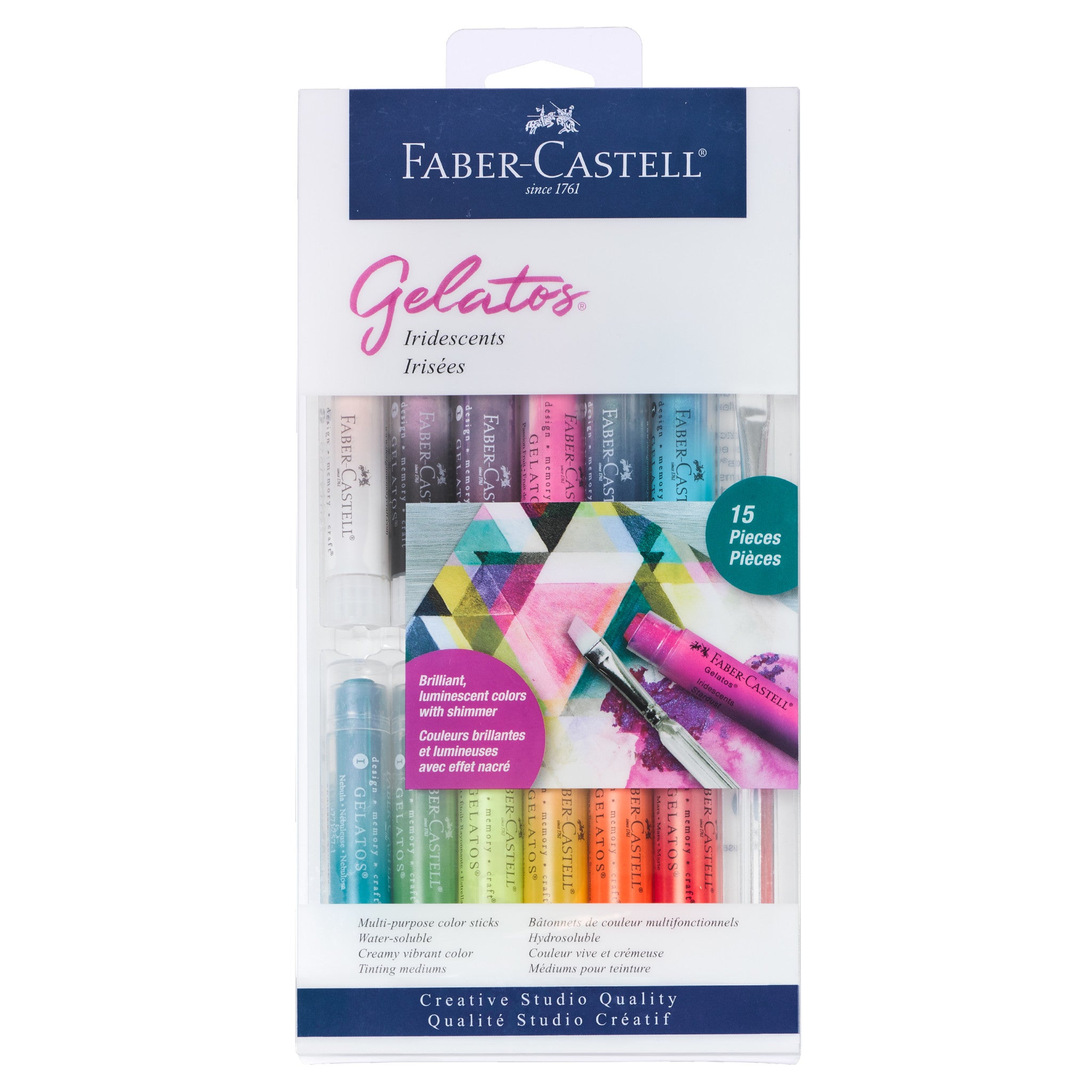 15-Piece Gelatos & Iridescent Paint Set #770175 - Perfect for DIY Crafts, Scrapbooking & Mixed Media Art Projects