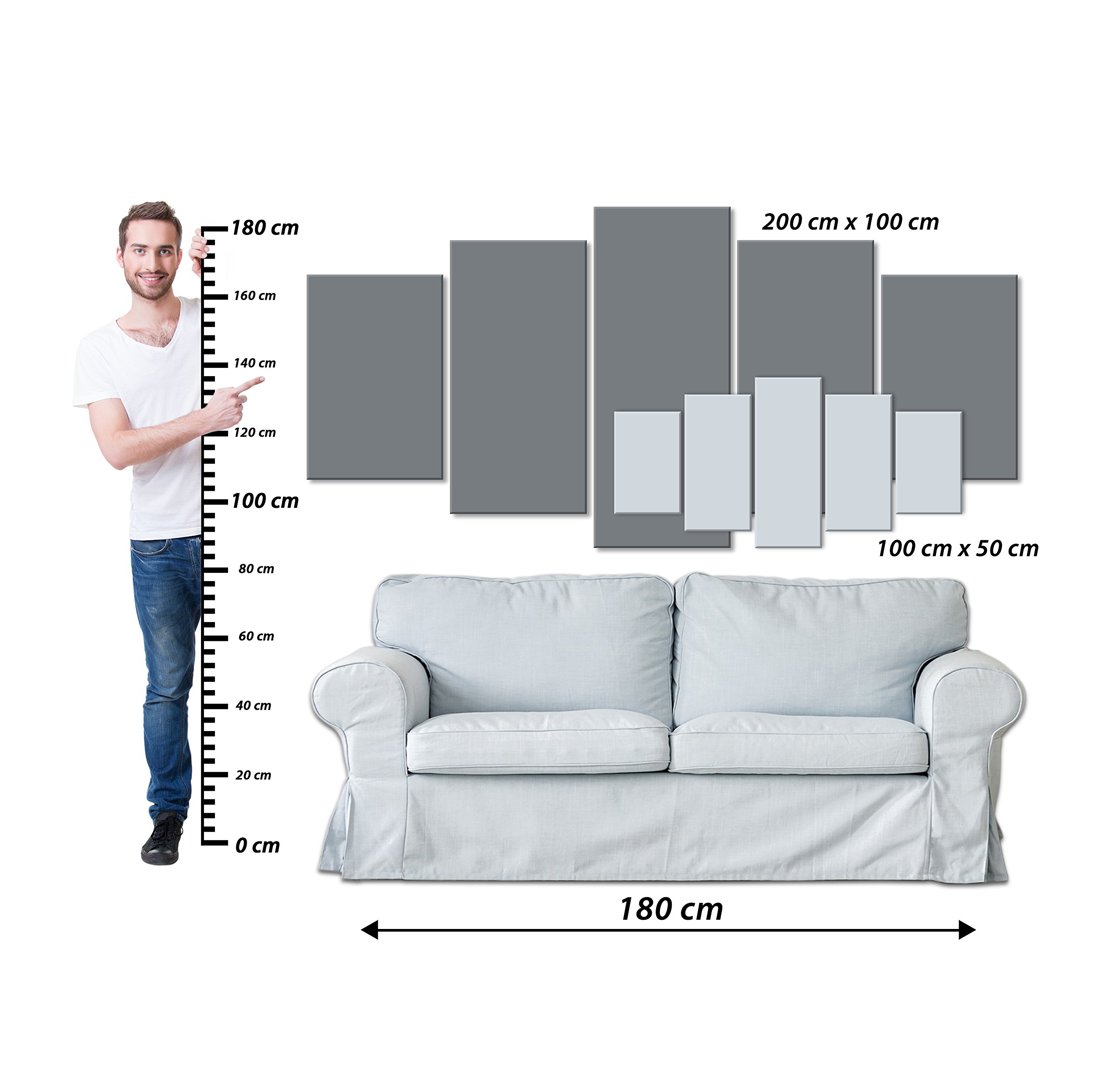 Zen Spa Canvas Wall Art Print - 5-Piece Framed Stretched Picture Set (80x31 inches) for Home & Office Decor | Meditation Room, Yoga Studio & Relaxation Space
